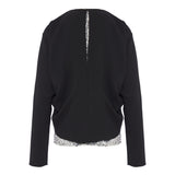 Sequin‑detail blouse