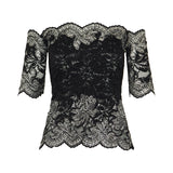 Lace short‑sleeve top