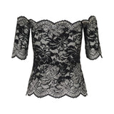 Lace short‑sleeve top