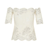 Lace short‑sleeve top