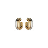 Gold and silver tone hoop earrings