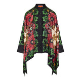 Foulard printed silk twill shirt