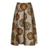 Milano printed jacquard midi skirt