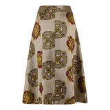 Milano printed jacquard midi skirt