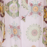 Floral print long-sleeve blouse