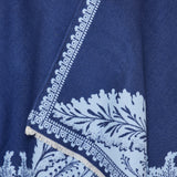 Wool & silk‑blend jacquard wrap