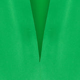 Oversized open-back satin-crepe gown