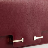 Supple grain leather shoulder bag