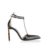 T-Strap 105 leather heeled pumps