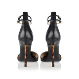 T-Strap 105 leather heeled pumps