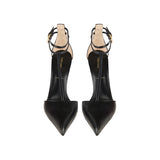 T-Strap 105 leather heeled pumps