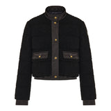 Blandy wool blend bouclé short down jacket