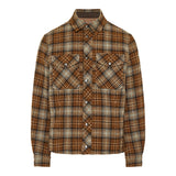 Checked wool shirt jacket