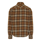 Checked wool shirt jacket