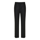 Wool flannel tailored trousers