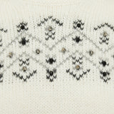 Crystal-embroidered alpaca and wool blend jumper
