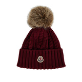 Cashmere-blend beanie with pom-pom