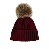 Cashmere-blend beanie with pom-pom