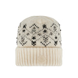 Crystal-embroidered alpaca blend beanie