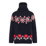 Embroidered wool turtleneck jumper
