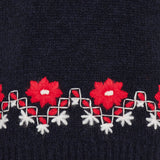 Embroidered wool turtleneck jumper