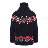 Embroidered wool turtleneck jumper