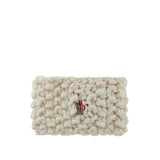 Embroidered wool-floral headband