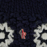 Embroidered wool-floral beanie