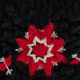 Embroidered wool-floral beanie