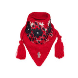 Embroidered floral scarf