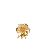 Gold‑tone metal brooch with crystal