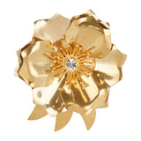 Gold‑tone metal brooch with crystal