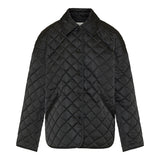 Collared quilted jacket