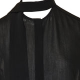 Long scarf wool-blend blouse