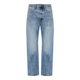 Twisted seam denim jeans
