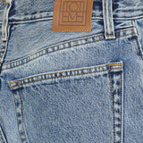 Twisted seam denim jeans