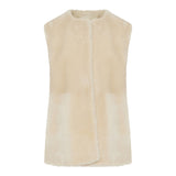 Plush shearling vest