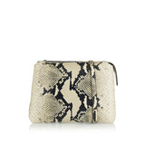 Lina medium snake-effect leather bag