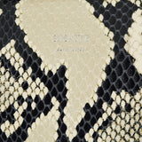 Lina medium snake-effect leather bag