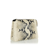 Lina medium snake-effect leather bag