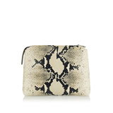 Lina medium snake-effect leather bag