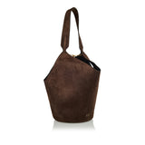 Lotus small suede tote bag