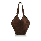 Lotus small suede tote bag