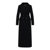 Double-breasted wool coat