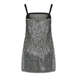 Sequin dress with straps