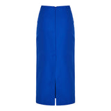 Tailoring wool pencil midi skirt