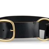 Wide leather belt