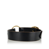 Wide leather belt