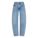 Low slung barrel dollhouse jeans