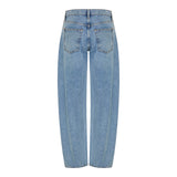 Low slung barrel dollhouse jeans